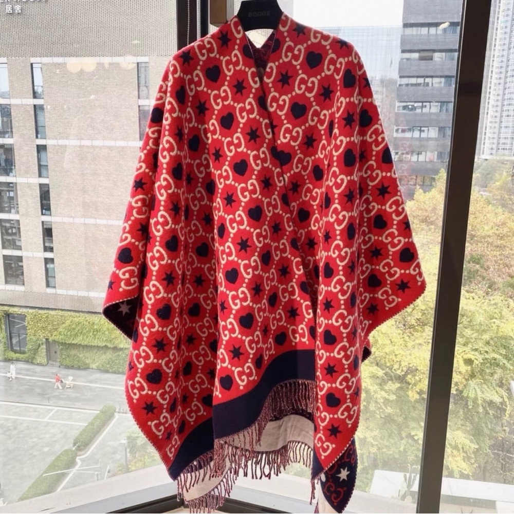 Gucci Red and Navy Cape